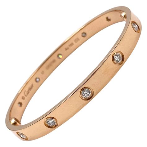 bracelet cartier or rose diamant